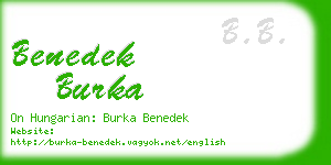 benedek burka business card